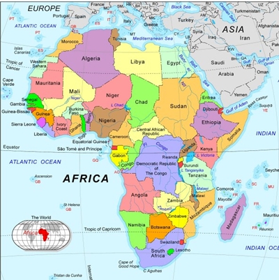 Map Of Africa Map Africa Equator